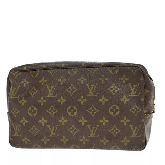 LOUIS VUITTON Trousse Toilette 28 Clutch Hand Bag Monogram Brown M47522 30ED703 - Picture 1 of 16